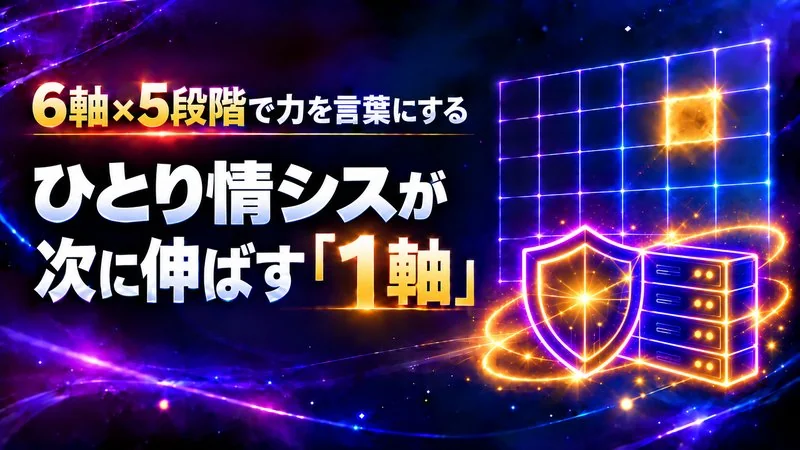 ひとり情シスの力を6軸×5段階で言葉にする　次に伸ばす1軸の決め方