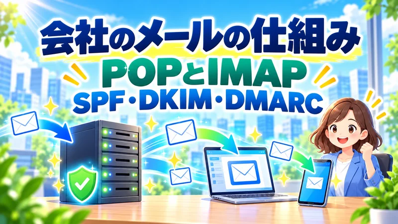 会社のメールの仕組み　POP と IMAP の違いと、SPF／DKIM／DMARC の役割
