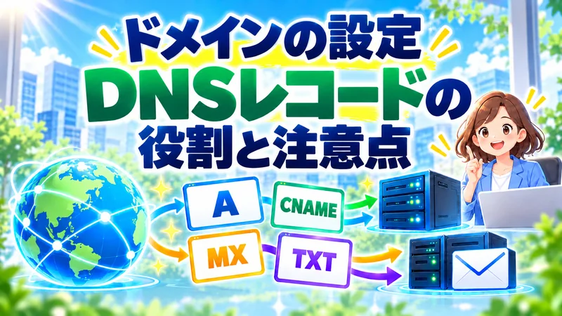 ドメインの設定（DNS レコード）　A／CNAME／MX／TXT の役割と変える時の注意