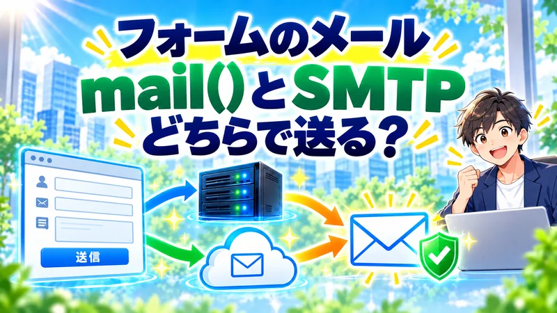 フォームのメールは mail() と SMTP のどちらで送るか　Google Workspace を使っている時の注意