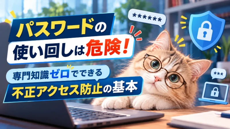 パスワードの使い回しは危険！ 専門知識ゼロでできる不正アクセス防止の基本